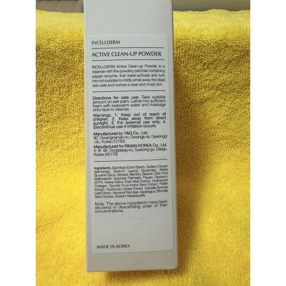 RIMAN Active Clean-Up Powder Cleanser Exfoliating Papain Face 90g